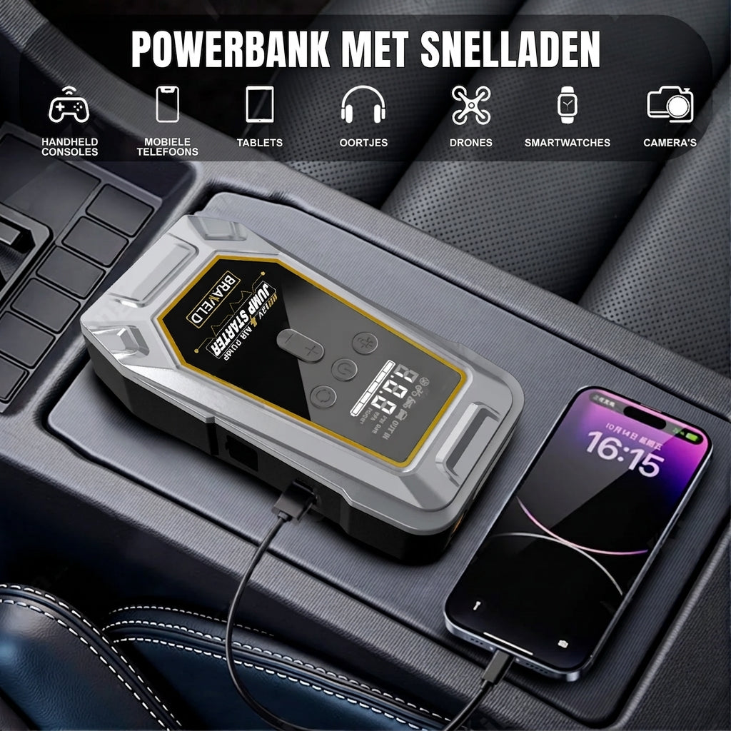 Startbooster met luchtcompressor