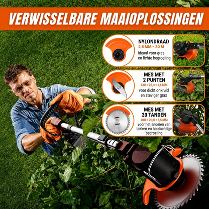 Messen, schijven en draad voor bosmaaier